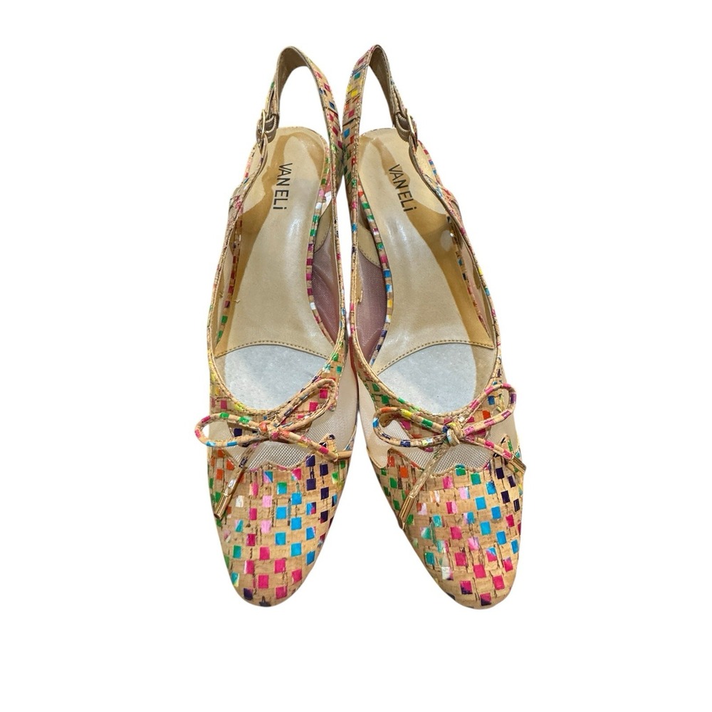 VANELi Womens Ardee Almond‎ Toe Casual Slingback Pumps Colorful Size 11 N